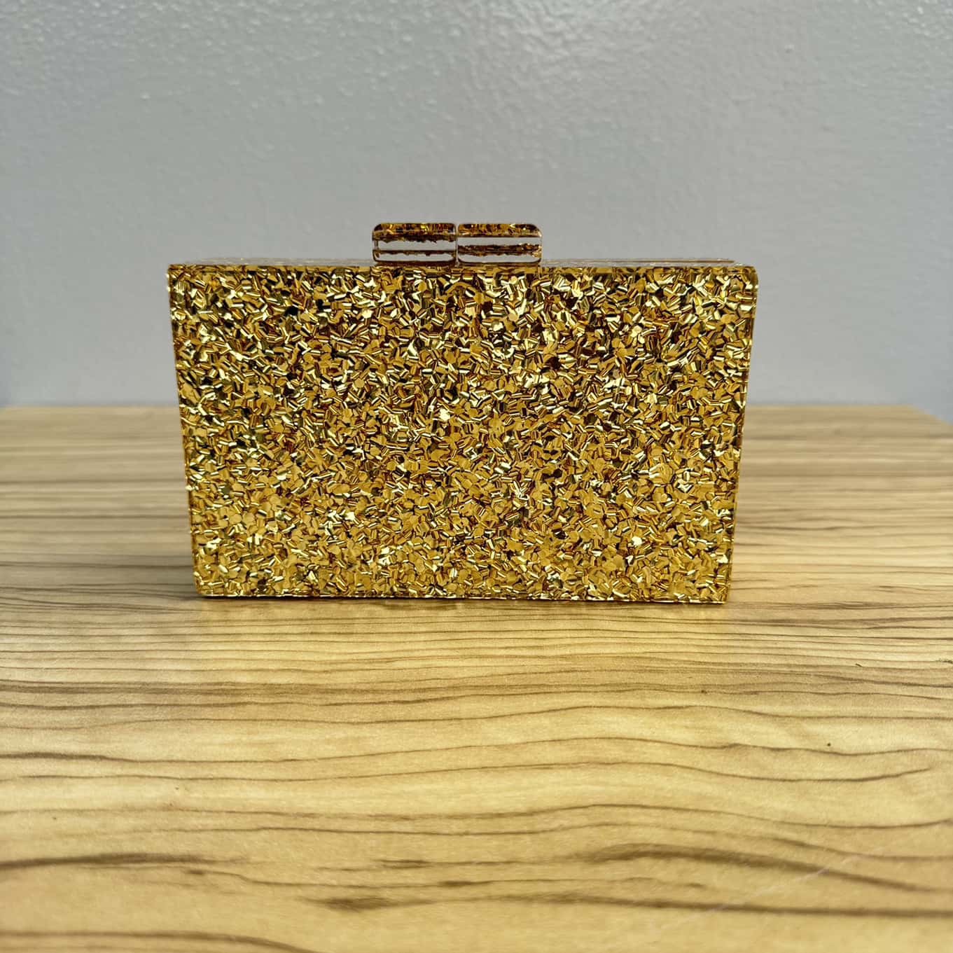 Acrylic Confetti Clutch Purse