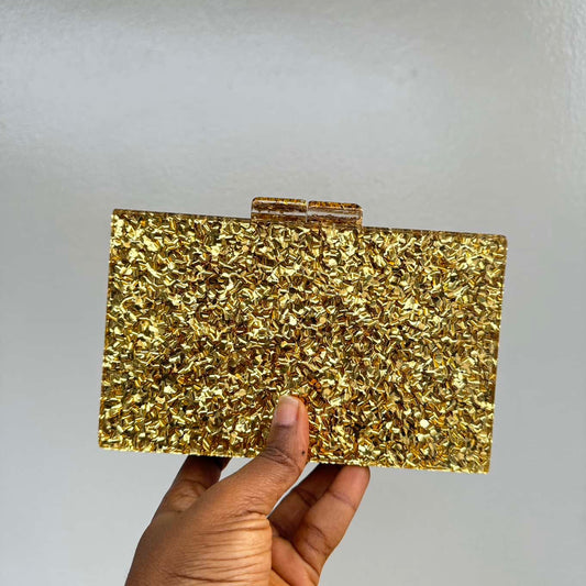 Acrylic Confetti Clutch Purse