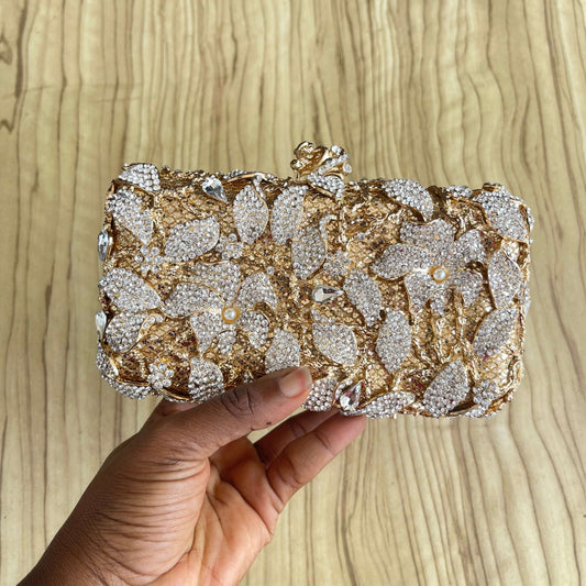 Floral Occasion Crystal Clutch