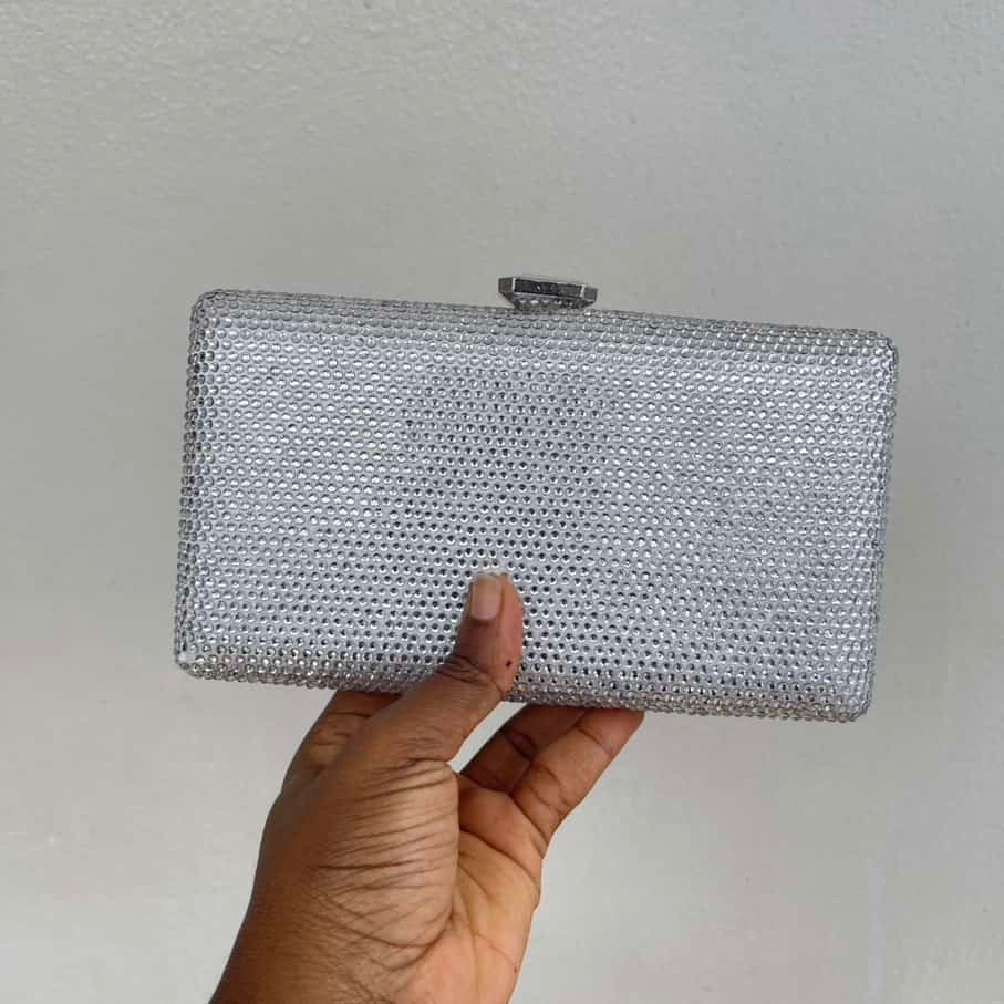 Rectangular Crystal Clutch Purse