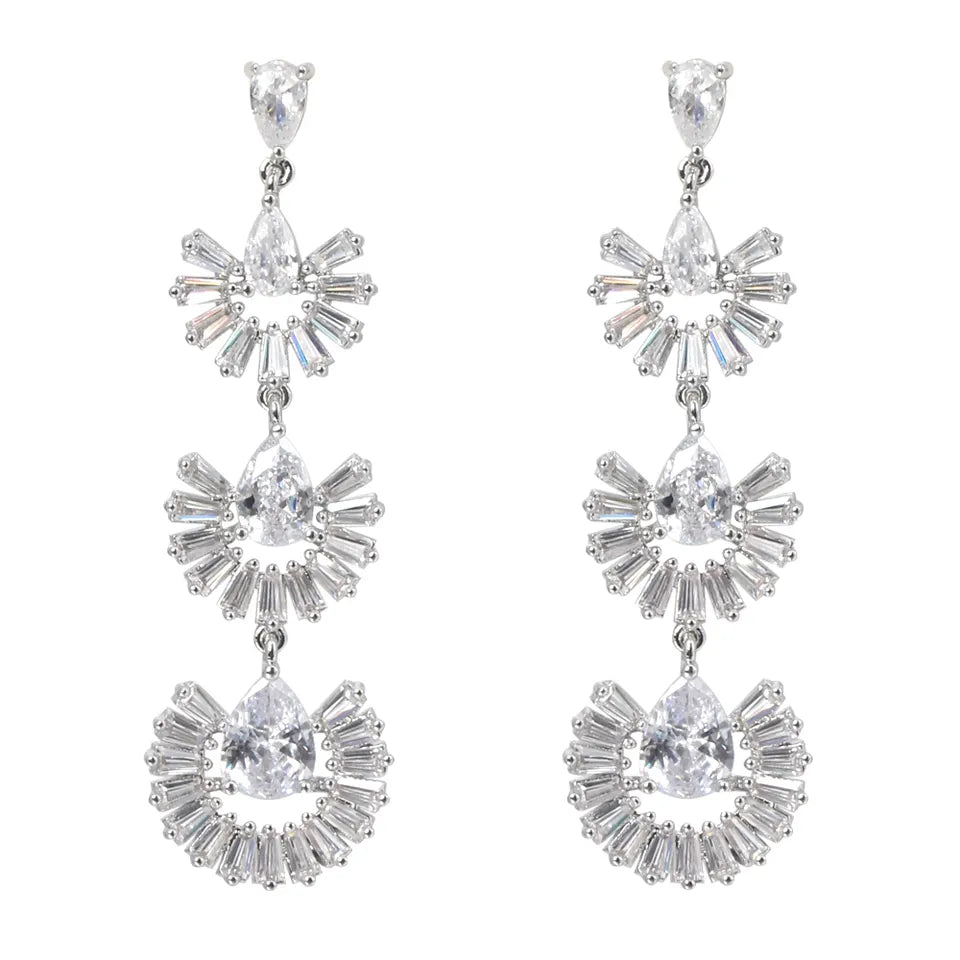 Small Drop Cubic Zirconia Earrings