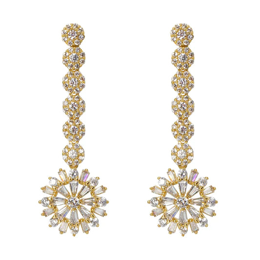 Small Drop Cubic Zirconia Bridal Earrings