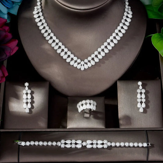 Cubic Zirconia 4 Piece Jewelry Set