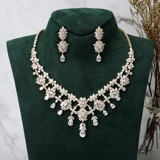 Luxury Statement 2 Piece Cubic Zirconia Jewelry Set