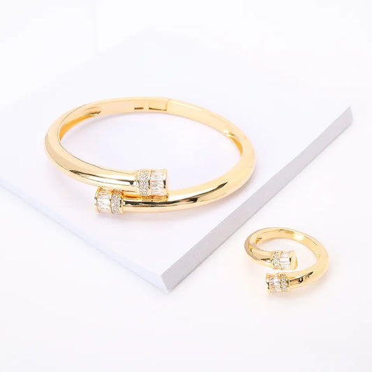 Open Bangle and Ring Set