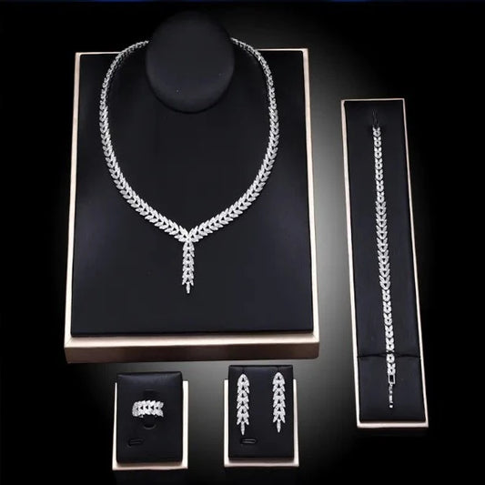 Cubic Zirconia 4 Piece Jewelry Set