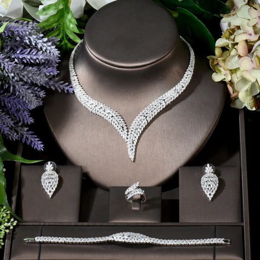 Silver Cubic Zirconia Jewelry Set