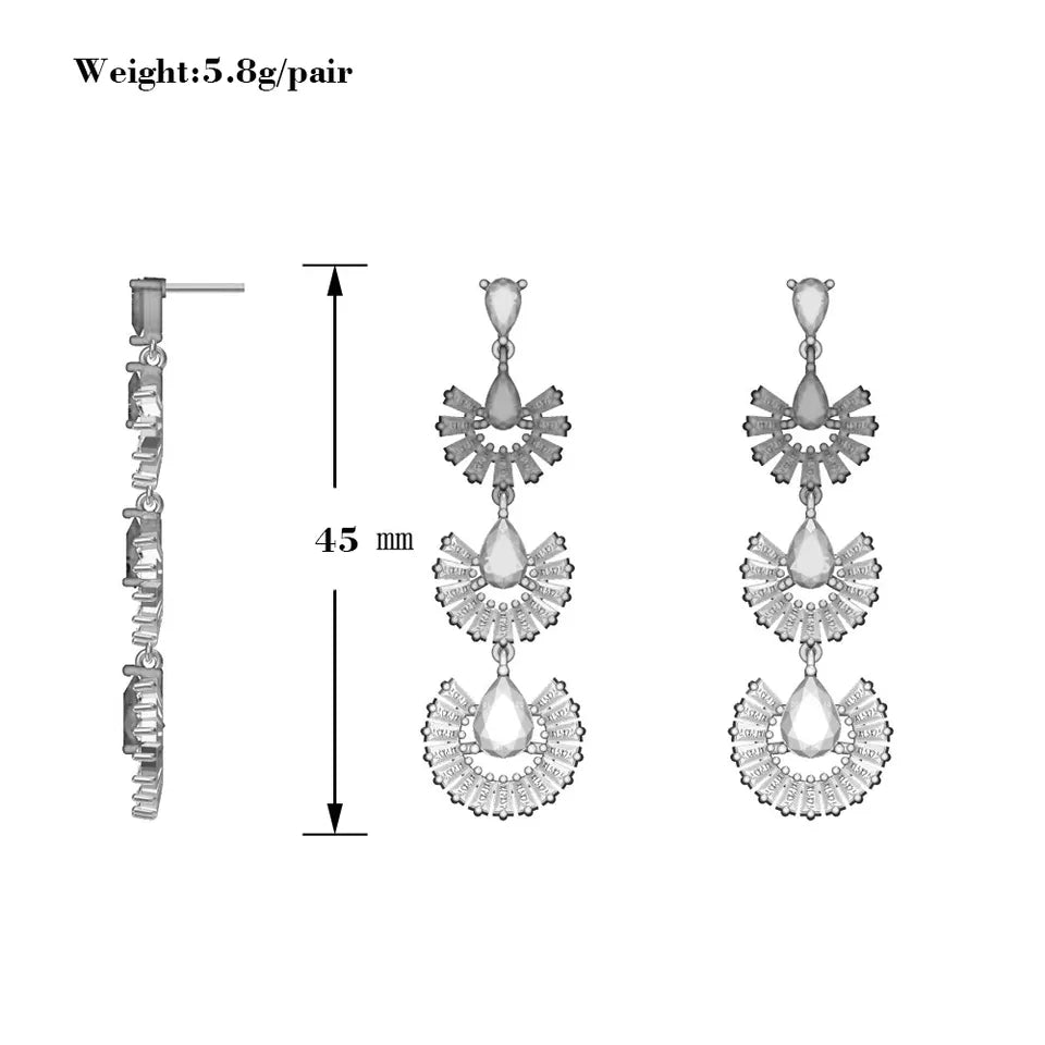 Small Drop Cubic Zirconia Earrings