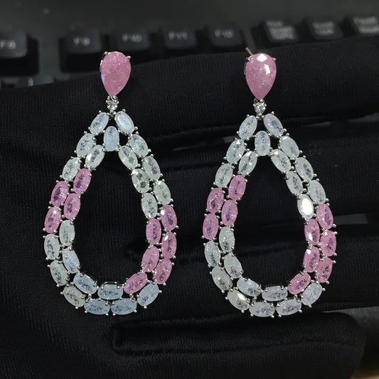 Tear Drop Cubic Zirconia Earrings