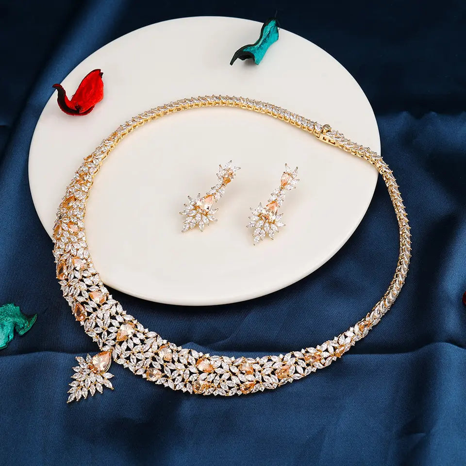 Luxury 2 Piece Cubic Zirconia Jewelry Set