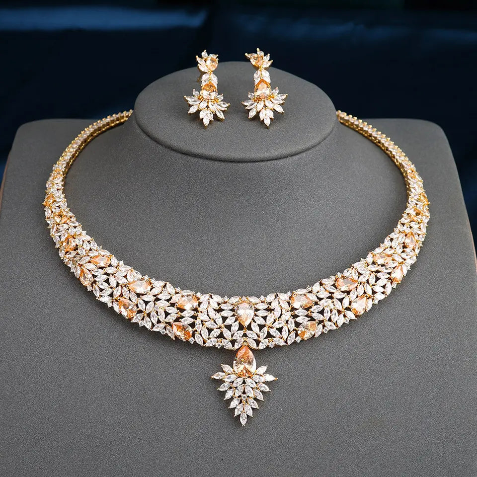 Luxury 2 Piece Cubic Zirconia Jewelry Set